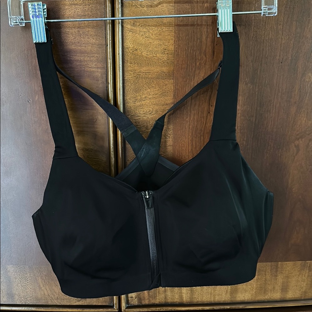 Black High-Impact Sports Bra with Racerback